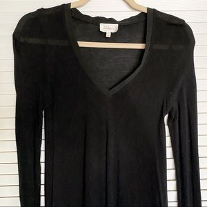 Like New Anthropologie Deletta Black v-neck shirt